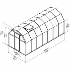 CANOPIA Serre De Jardin En Polycarbonate Rion Eco Grow 9,16 M², Ancrage Au Sol Oui -France Serre de jardin Soldes 2022 6261271 2