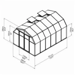 CANOPIA Serre De Jardin En Polycarbonate Rion Hobby Gardener 10,38 M², Ancrage Au Sol Oui -France Serre de jardin Soldes 2022 6296132 4