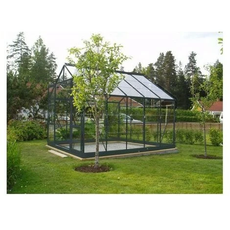CHALET & JARDIN Serre De Jardin En Verre Trempé SEKURIT 4 Mm + Base - 7,6 M² 4 CHALET & JARDIN Serre De Jardin En Verre Trempé SEKURIT 4 Mm + Base - 7,6 M² – Image 2