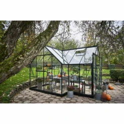 HALLS Serre De Jardin Garden Room Verre Trempé 12.90m², Couleur Noir, Base Sans Base - Noir -France Serre de jardin Soldes 2022 63225532 3