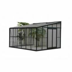 CHALET & JARDIN Serre En Verre Trempé 4 Mm JARDIN D'HIVER + Base - 11,5 M²