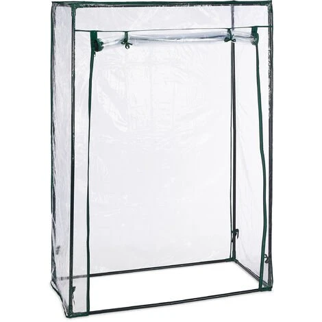 Relaxdays Serre De Jardin Ou Balcon, Acier Et Bâche En PVC, H X L X P : 150 X 100 X 50 cm, Transparent 3 Relaxdays Serre De Jardin Ou Balcon, Acier Et Bâche En PVC, H X L X P : 150 X 100 X 50 cm, Transparent