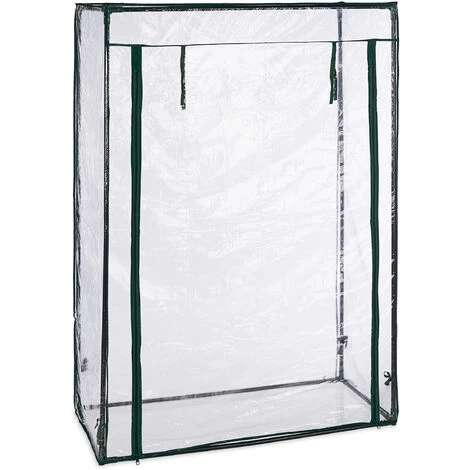 Relaxdays Serre De Jardin Ou Balcon, Acier Et Bâche En PVC, H X L X P : 150 X 100 X 50 cm, Transparent 4 Relaxdays Serre De Jardin Ou Balcon, Acier Et Bâche En PVC, H X L X P : 150 X 100 X 50 cm, Transparent – Image 2