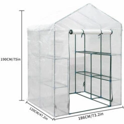GARFANS Serre Serre Tomate Maison Plante Maison PVC Protection Solaire 186x120x190CM Nouveau -France Serre de jardin Soldes 2022 63645772 4