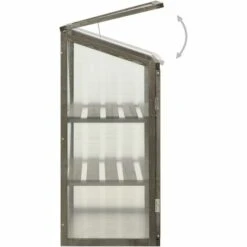 SUPERMARKET Serre 60x45x100 Cm Bois De Sapin SUHB-314849 -France Serre de jardin Soldes 2022 63662038 4