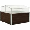 SUPERMARKET Serre Marron 100 X 100 X 85 Cm Acier Galvanisé -France Serre de jardin Soldes 2022 63679206 1