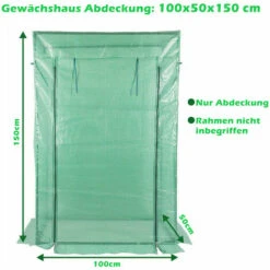 SWANEW Serre De Jardin PE Film Grillagé, Pour Jardin Et Balcon (100x50x150cm) - Vert -France Serre de jardin Soldes 2022 63735796 2