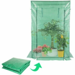 SWANEW Serre De Jardin PE Film Grillagé, Pour Jardin Et Balcon (100x50x150cm) - Vert -France Serre de jardin Soldes 2022 63735796 3