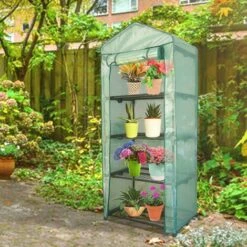 SWANEW Serre De Jardin, Fleurs Ou Légumes,70 X 50 X 160CM, Couverture Vert Translucide - Vert -France Serre de jardin Soldes 2022 63736063 5