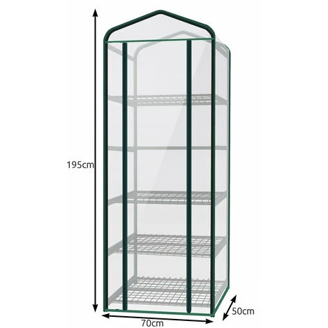 2DISTRIBUTION Serre Tunnel De Jardin Balcon 5 Niveaux 1.95 X 07 X 0.5 M 4 2DISTRIBUTION Serre Tunnel De Jardin Balcon 5 Niveaux 1.95 X 07 X 0.5 M – Image 2