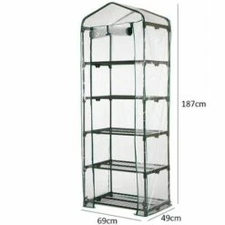 FOZIY PVC Couvercle, Serre De Jardin, Avec Bâche Amovible Balcon Terrasse Tente, Étanche Et Anti-UV, Pour Faire Pousser Et Protéger Plantes (Non Compris Le Support En Fer)vert，Fonepro -France Serre de jardin Soldes 2022 63839444 2