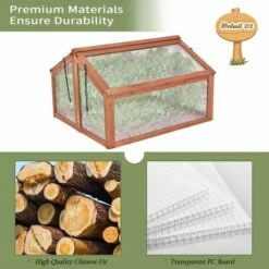 RELAX4LIFE Mini Serre De Jardin En Bois Avec 2 Toits Ouvrables En Pente, Serre à Tomates Pour Fruits, Légumes, Semis, Jardinage Sur Balcon Jardin Terrasse (Modèle 2, 90X83X59cm) -France Serre de jardin Soldes 2022 64129647 3