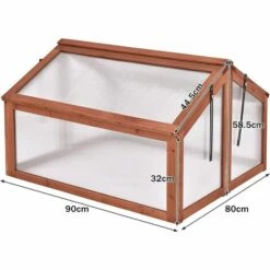 RELAX4LIFE Mini Serre De Jardin En Bois Avec 2 Toits Ouvrables En Pente, Serre à Tomates Pour Fruits, Légumes, Semis, Jardinage Sur Balcon Jardin Terrasse (Modèle 2, 90X83X59cm) -France Serre de jardin Soldes 2022 64129647 5