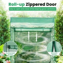 RELAX4LIFE Serre De Jardin Avec Couverture PE Cadre En Acier Film Plastique Résistant Avec Porte Enroulable Zippée, Serre Avec Piquets Pour Jardin Balcon Légumes Fleurs(100x50x170cm, Vert) 9 RELAX4LIFE Serre De Jardin Avec Couverture PE Cadre En Acier Film Plastique Résistant Avec Porte Enroulable Zippée, Serre Avec Piquets Pour Jardin Balcon Légumes Fleurs(100x50x170cm, Vert) -France Serre de jardin Soldes 2022 64129943 3