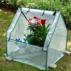 BF Serre De Jardin Portable Avec Feuille De Maille PE, Serre Avec Bâche Protège Les Plantes Du Froid -France Serre de jardin Soldes 2022 64387431 3