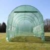 MONSTER SHOP Serre De Jardin Polytunnel Fenêtres Portes Galvanisés Couverture En PE Cadre En Métal Extérieur Plantes Diamètre 19mm | 5m X 2m - Vert -France Serre de jardin Soldes 2022 64513346 1