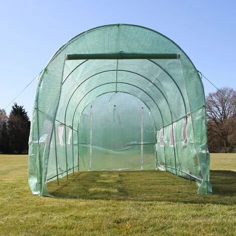 MONSTER SHOP Serre De Jardin Polytunnel Fenêtres Portes Galvanisés Couverture En PE Cadre En Métal Extérieur Plantes Diamètre 19mm | 5m X 2m - Vert 3 MONSTER SHOP Serre De Jardin Polytunnel Fenêtres Portes Galvanisés Couverture En PE Cadre En Métal Extérieur Plantes Diamètre 19mm | 5m X 2m - Vert