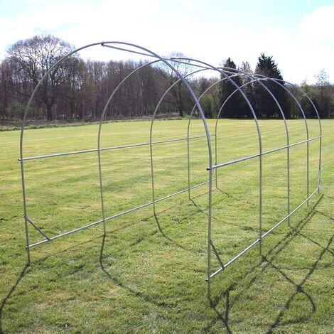 MONSTER SHOP Serre De Jardin Polytunnel Fenêtres Portes Galvanisés Couverture En PE Cadre En Métal Extérieur Plantes Diamètre 19mm | 5m X 2m - Vert 4 MONSTER SHOP Serre De Jardin Polytunnel Fenêtres Portes Galvanisés Couverture En PE Cadre En Métal Extérieur Plantes Diamètre 19mm | 5m X 2m - Vert – Image 2