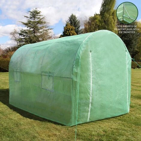 MONSTER SHOP Serre De Jardin Polytunnel Fenêtres Portes Galvanisés Couverture En PE Cadre En Métal Extérieur Plantes Diamètre 19mm | 3m X 2m - Vert 3 MONSTER SHOP Serre De Jardin Polytunnel Fenêtres Portes Galvanisés Couverture En PE Cadre En Métal Extérieur Plantes Diamètre 19mm | 3m X 2m - Vert