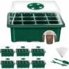 OSQI Mini Serre Pour Plantes, 6 Pièces 72 Cellules Plateau De Semis D'intérieur Plateau De Semis Boîte De Culture De Pépinière Avec Couverture Durable Et Ventilation