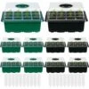 OSQI Plateau De Semis, Mini Plateaux De Germination Pour Plantes De Serre Avec Couvercle, Pots De Culture D'intérieur, Plateau De Semis Pour Démarrer La Croissance De La Germination En Serre (lot De 10) -France Serre de jardin Soldes 2022 65501973 1