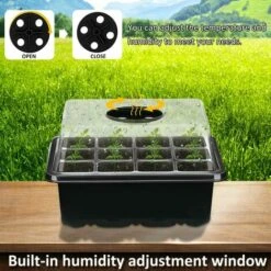 OSQI Plateau De Semis, Mini Plateaux De Germination Pour Plantes De Serre Avec Couvercle, Pots De Culture D'intérieur, Plateau De Semis Pour Démarrer La Croissance De La Germination En Serre (lot De 10) -France Serre de jardin Soldes 2022 65501973 2