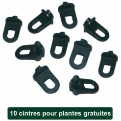 MONSTER SHOP Serre De Jardin Avec Base 1.8mx2.4m Cadre Aluminium Avec Fenêtre Et Porte Coulissante Jardinerie Plantes - Gris -France Serre de jardin Soldes 2022 65532253 4