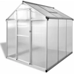 VidaXL Serre Aluminium Renforcé 3,46 M² - Transparent -France Serre de jardin Soldes 2022 6561557 2