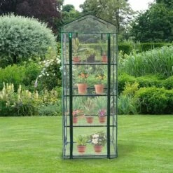 MONSTER SHOP Mini Serre à 4 étagère Avec Couverture En PVC | MonsterShop - Vert 10 MONSTER SHOP Mini Serre à 4 étagère Avec Couverture En PVC | MonsterShop - Vert -France Serre de jardin Soldes 2022 65855115 4