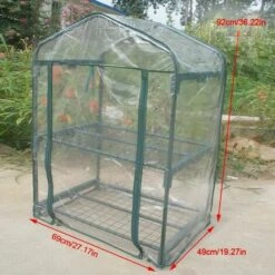 Mini Serre De Jardin, Serre Housse De Remplacement Couverture Plante De Jardin En PVC, Home Plante Serre Tente D'Extérieur 69 * 49 * 92cm.(Non Compris Le Support De Fer) 1 Pièce 13Treize -France Serre de jardin Soldes 2022 66359098 3