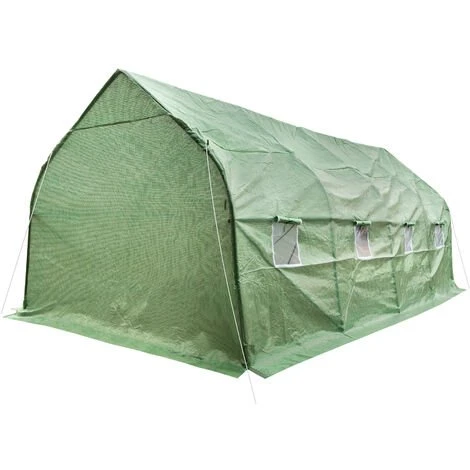 TECTAKE Serre Tunnel De Jardin 18 M² Avec 1 Bâche En Polyéthylène Vert - Vert 6 TECTAKE Serre Tunnel De Jardin 18 M² Avec 1 Bâche En Polyéthylène Vert - Vert – Image 4