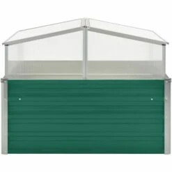LES TENDANCES Serre Vert 100x100x77 Cm Acier Galvanisé -France Serre de jardin Soldes 2022 66916812 3