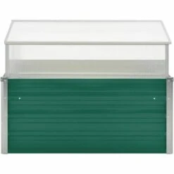 LES TENDANCES Serre Vert 100x100x77 Cm Acier Galvanisé -France Serre de jardin Soldes 2022 66916812 4