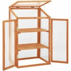 LES TENDANCES Serre 60x45x100 Cm Bois De Sapin -France Serre de jardin Soldes 2022 66924315 4