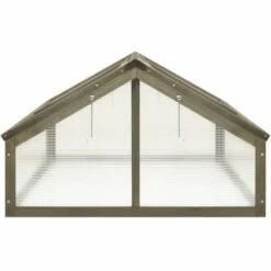 LES TENDANCES Serre Gris 114x80x50 Cm Bois De Sapin -France Serre de jardin Soldes 2022 66924961 5