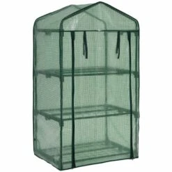 LES TENDANCES Mini-serre à 3 Niveaux 69x49x125 Cm -France Serre de jardin Soldes 2022 66925176 4