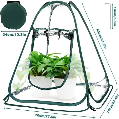 YIENJAOY Mini Serre Et Serre De Balcon, AGILITY Mini Pop Up Serre, Serre De Jardin Balcon, Mini-Tente De Serre, Serres De Culture En PVC De Intérieur Ou Extérieur, Tente Fleur Abri Pour Plantes De Jardin 70 X 70 X 80 Cm 4 YIENJAOY Mini Serre Et Serre De Balcon, AGILITY Mini Pop Up Serre, Serre De Jardin Balcon, Mini-Tente De Serre, Serres De Culture En PVC De Intérieur Ou Extérieur, Tente Fleur Abri Pour Plantes De Jardin 70 X 70 X 80 Cm – Image 2