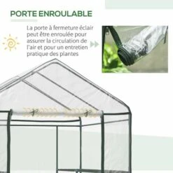 HOMCOM Serre De Jardin Balcon Terrasse 4 étagères 143L X 143l X 195H Cm Acier PVC Imperméable Anti-UV Transparent Vert - Transparent 11 HOMCOM Serre De Jardin Balcon Terrasse 4 étagères 143L X 143l X 195H Cm Acier PVC Imperméable Anti-UV Transparent Vert - Transparent -France Serre de jardin Soldes 2022 6812078 5