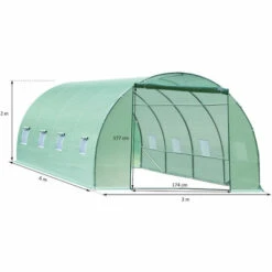 HOMCOM Serre De Jardin Tunnel 6L X 3l X 2H M Châssis Tubulaire Acier Galvanisé Renforcé 2,5 Cm 8 Fenêtres 1 Porte Vert - Vert 9 HOMCOM Serre De Jardin Tunnel 6L X 3l X 2H M Châssis Tubulaire Acier Galvanisé Renforcé 2,5 Cm 8 Fenêtres 1 Porte Vert - Vert -France Serre de jardin Soldes 2022 6812164 3