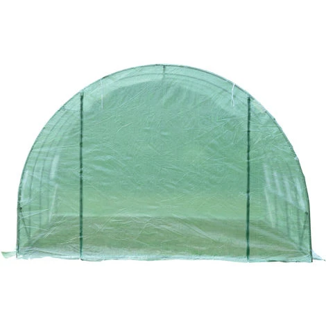 HOMCOM Serre De Jardin Tunnel 6L X 3l X 2H M Châssis Tubulaire Acier Galvanisé Renforcé 2,5 Cm 8 Fenêtres 1 Porte Vert - Vert 7 HOMCOM Serre De Jardin Tunnel 6L X 3l X 2H M Châssis Tubulaire Acier Galvanisé Renforcé 2,5 Cm 8 Fenêtres 1 Porte Vert - Vert – Image 5