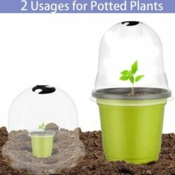 OYLDA 6 Packs De Couvercles De Cloche En Plastique Pour Protéger Les Plantes De L'humidité, 10" De Diamètre X 7,5" De Hauteur, Mini-serre -France Serre de jardin Soldes 2022 68138301 5