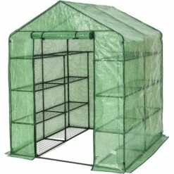 TECTAKE Serre De Jardin 2,1 M² + Bâche Armée Vert - Vert