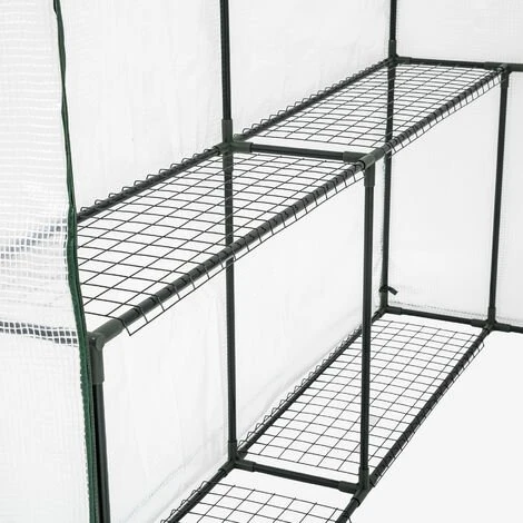 TECTAKE Serre De Jardin 2,2 M² + Bâche Armée Transparent - Blanc 6 TECTAKE Serre De Jardin 2,2 M² + Bâche Armée Transparent - Blanc – Image 5