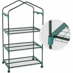 TECTAKE Serre De Jardin 0,36 M² Avec Bâche Souple Transparent - Blanc Transparent 9 TECTAKE Serre De Jardin 0,36 M² Avec Bâche Souple Transparent - Blanc Transparent -France Serre de jardin Soldes 2022 7514193 3