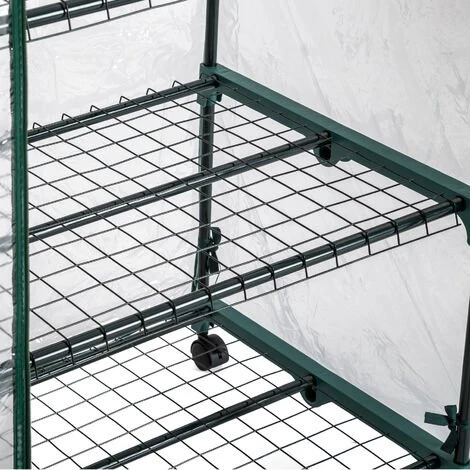 TECTAKE Serre De Jardin 0,36 M² Avec Bâche Souple Transparent - Blanc Transparent 7 TECTAKE Serre De Jardin 0,36 M² Avec Bâche Souple Transparent - Blanc Transparent – Image 5