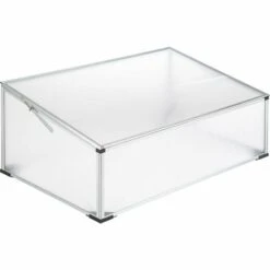 TECTAKE Mini Serre De Jardin En Aluminium 102 Cm X 61 Cm X 41 Cm - Blanc Transparent