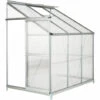TECTAKE Serre De Jardin Polycarbonate Adoss?e 2,39 M² + 1 Embase En Acier - Blanc Transparent 1 TECTAKE Serre De Jardin Polycarbonate Adoss?e 2,39 M² + 1 Embase En Acier - Blanc Transparent -France Serre de jardin Soldes 2022 7514489 1