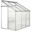 TECTAKE Serre De Jardin Polycarbonate Adoss?e 2,39 M² + 1 Lucarne - Blanc Transparent 2 TECTAKE Serre De Jardin Polycarbonate Adoss?e 2,39 M² + 1 Lucarne - Blanc Transparent -France Serre de jardin Soldes 2022 7514490 1
