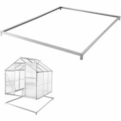 TECTAKE Serre De Jardin Polycarbonate 3,7 M² + 1 Embase En Acier - Blanc Transparent 10 TECTAKE Serre De Jardin Polycarbonate 3,7 M² + 1 Embase En Acier - Blanc Transparent -France Serre de jardin Soldes 2022 7514492 4