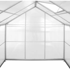 TECTAKE Serre De Jardin Polycarbonate 3,7 M² + 1 Embase En Acier - Blanc Transparent 11 TECTAKE Serre De Jardin Polycarbonate 3,7 M² + 1 Embase En Acier - Blanc Transparent -France Serre de jardin Soldes 2022 7514492 5